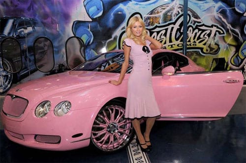 Paris Hilton pink Bentley Continental GT - 6