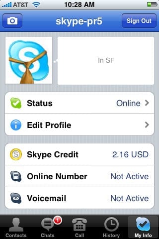 Skype iPhone