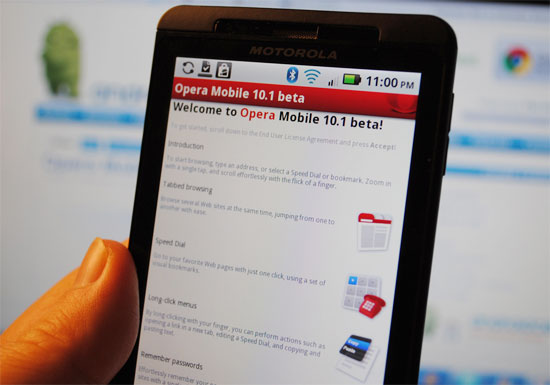 Opera Mobile 10.1 beta για Android
