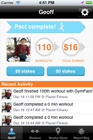 GymPact: Η εφαρμογή για iPhone που θα σε κάνει να λατρέψεις το γυμναστήριο!