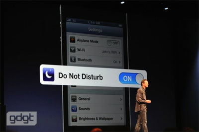 iOS 6 - Do not disturb