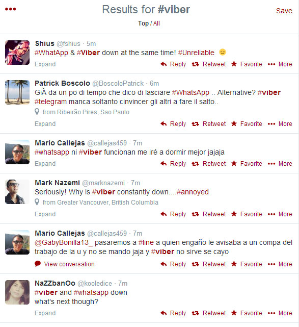 Viber - Whatsapp down