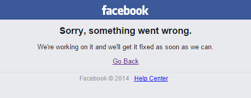 Facebook error