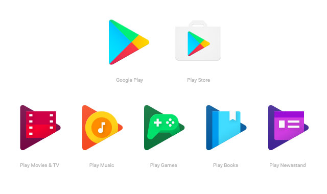 Google Play apps logos 2016