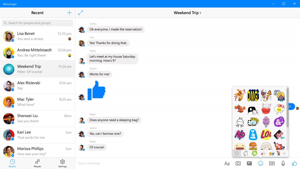 Messenger for Windows 10