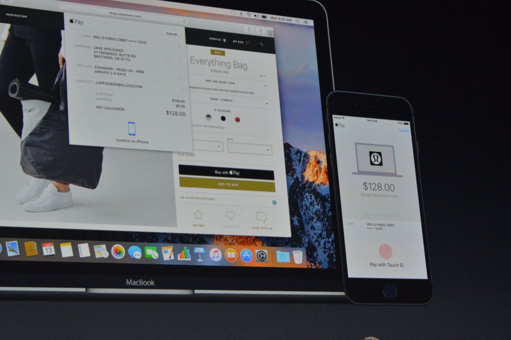 Apple macOS Sierra Apple Pay on the web