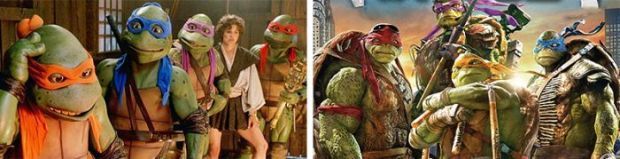 Teenage Mutant Ninja Turtles 1990 and 2016