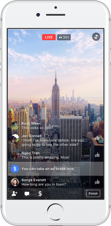 Facebook Live Ad Break