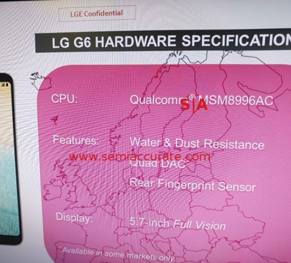 LG G6 slide leak
