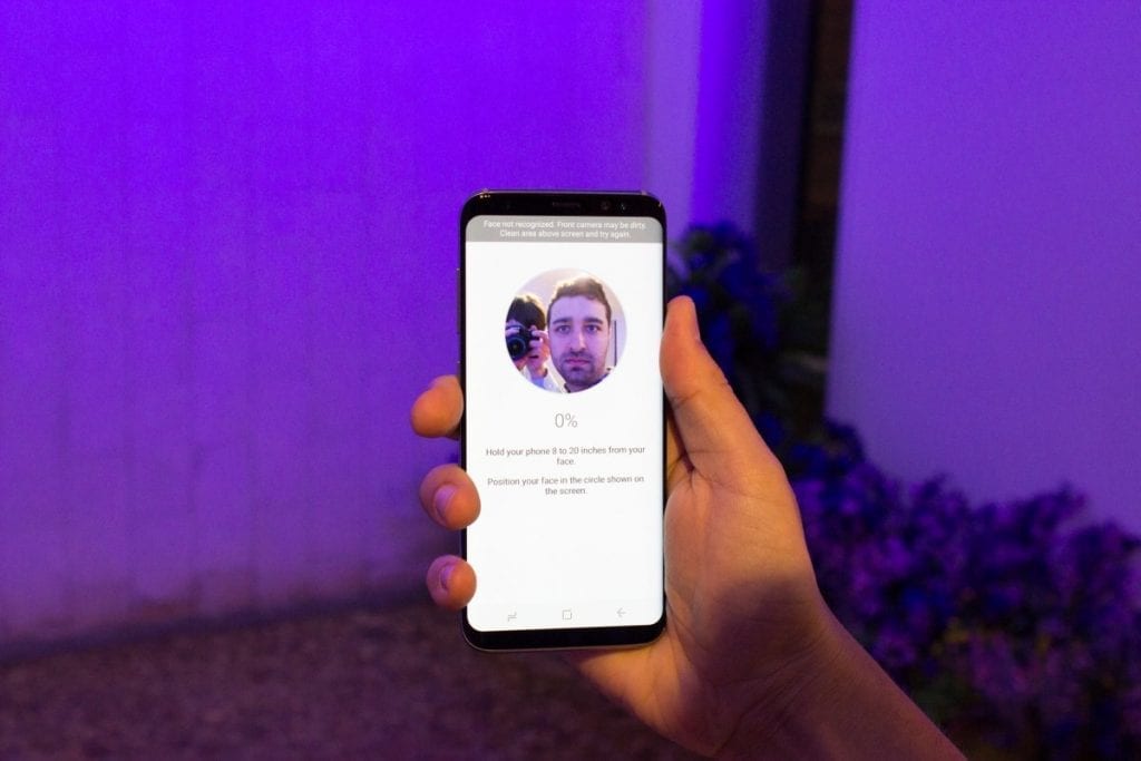 Samsung Galaxy S8 Face recognition