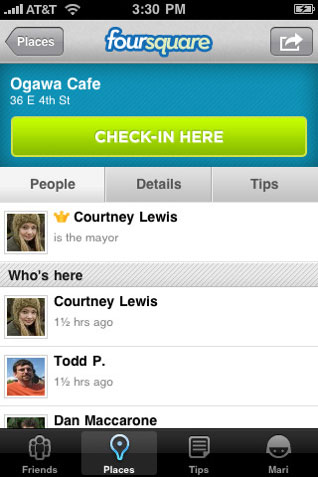 Foursquare iPhone App