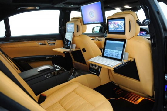 iCar Mercedes S600, Λιμουζίνα με iPad, Mac Mini, iPod touch, TFT οθόνες