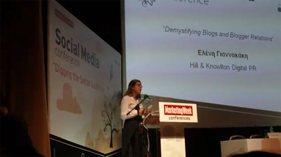 Ελένη Γιαννακάκη, Demystifying Blogs and Blogger Relations