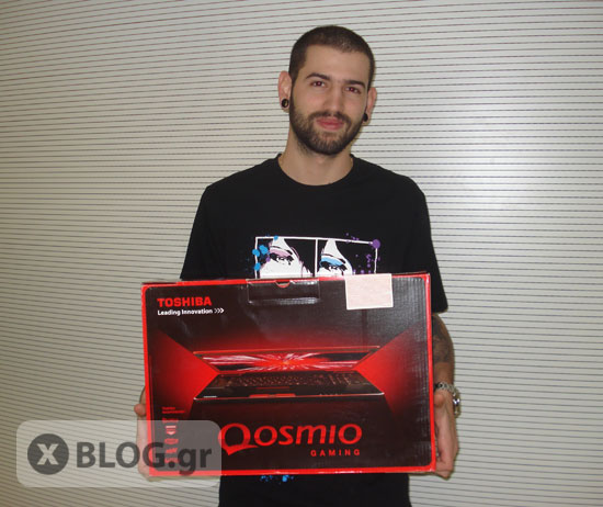 Ο μεγάλος τυχερός παρέλαβε το laptop Toshiba Qosmio X500-12N!