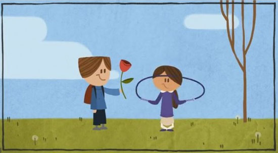 Το Google Doodle για την ημέρα του Αγίου Βαλεντίνου