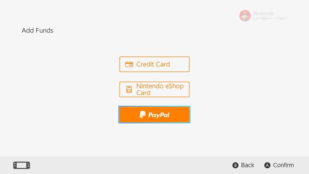 PayPal Nintendo Switch EU01