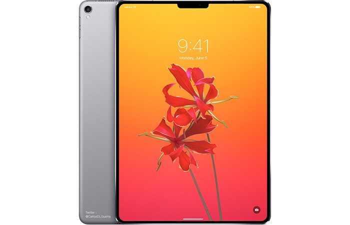 iPad Pro 3rd gen with Face ID concept