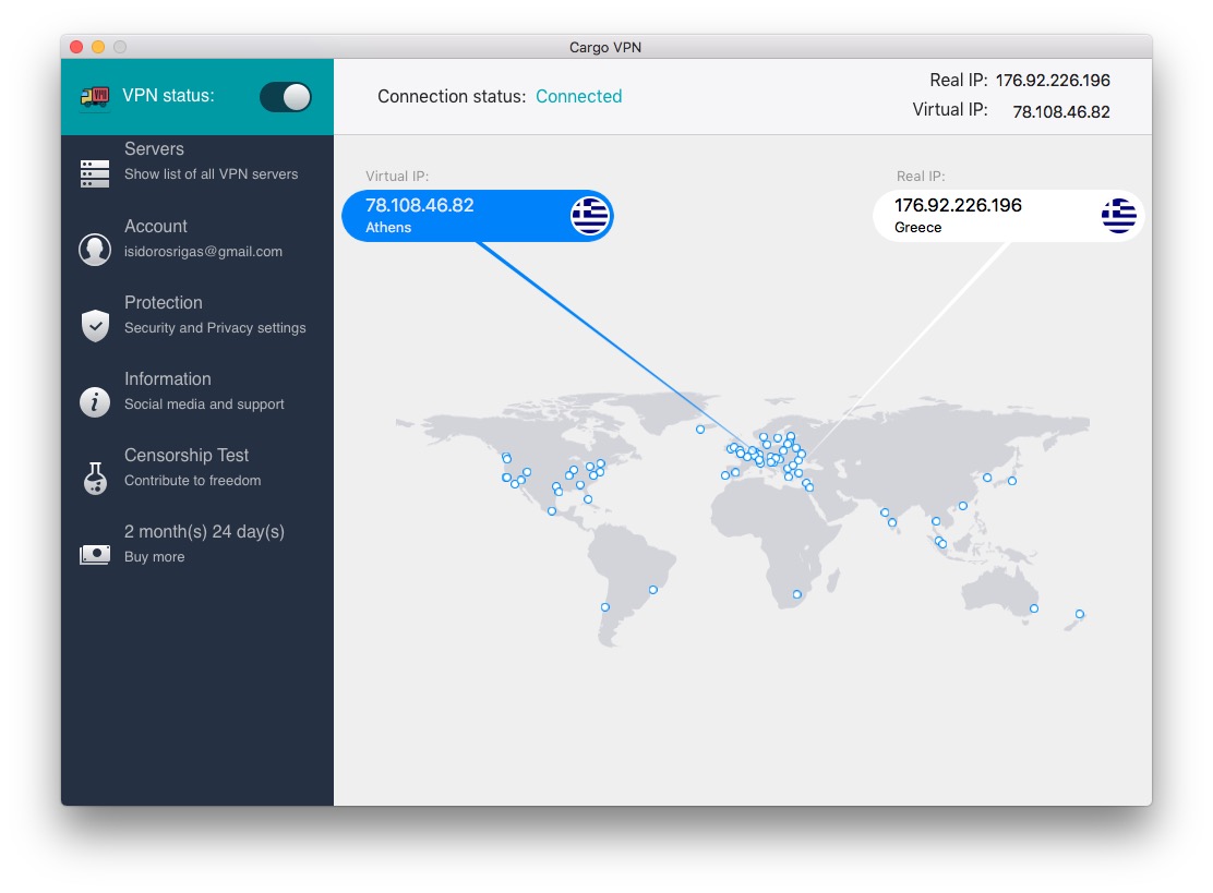 Cargo VPN Mac app