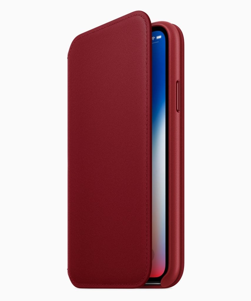 Apple (PRODUCT) RED iPhone X Leather Folio