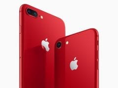 Apple iPhone 8 Plus (PRODUCT) RED angled back
