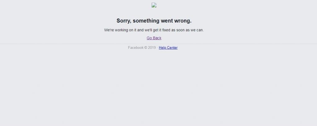 Facebook error